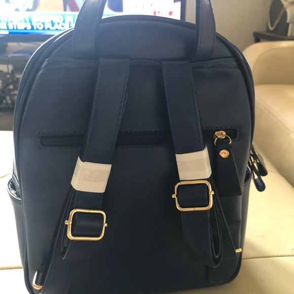 Brand New Navy Blue & Gold colored Backpack - Picture 6 of 8